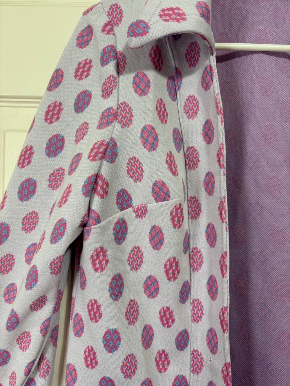 Vintage Polka Dot Open-Front Blazer Jacket - Picture 4 of 6